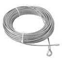 100 Foot Steel Replacement Cable Fit for TranzSporter Ladder Hoist, 200 and 250 Pound Platform Elevator 5/32" Galvanized Cable with Braided Eyelet End, TP-250, LH200, LH2000 Hoists Cable
