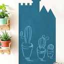 HILIUS Magnetic Chalkboard for Wall Cute Shape Adhesive Magnetic Wall Sticker Blackboard Wall Board Wallpaper House Shape (Blue, Castle 22.8"x46.5")