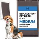 Evergreen Pet Supplies Dog Door Replacement Flaps - Compatible with PetSafe Freedom PAC11-11038 - Medium Brown 8.25" x 12.25" - Weather-Resistant Replacement Flap for Sliding Glass Inserts