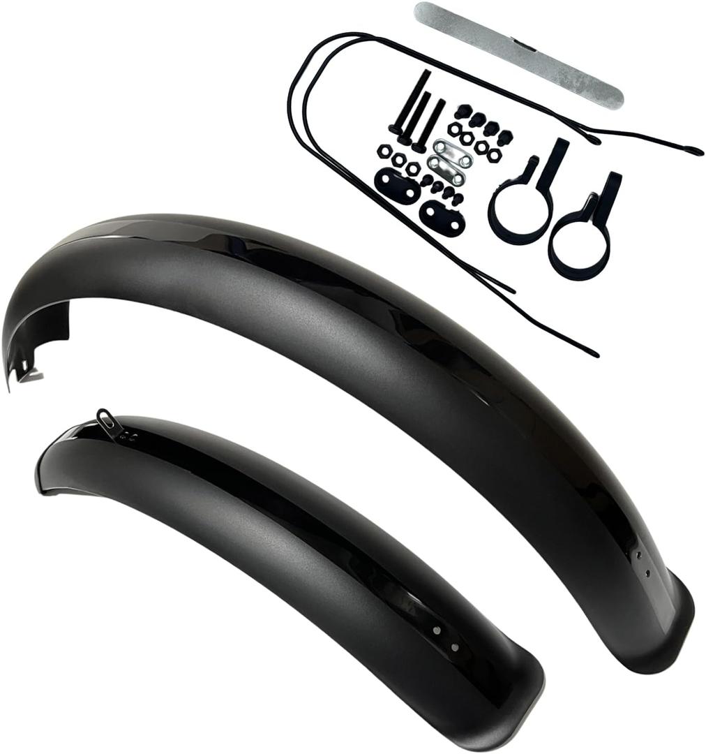 Bike Fenders for Fat Tire Bike Mudguard Cycling Bike Fenders for Fat Tire Mountain Electric Bike Motorcycle (Black, 16inch)