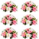 Flower Centerpiece for Wedding Table,  6 Pack