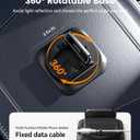 360 Degree Rotation Dashboard Phone Holder for Car, Anti-Slip Grips & One-Hand Operation Car Cell Phone Mount with Adjustable Spring Clip, Compatible with iPhone Samsung All Smartphones