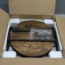 Plant Stand Indoor,small plant stool,Flower Pot Corner stand holder,Mid Century Heavy Duty Metal Tall Home Decor,Modern Round End Table,Small Rustic Display Stand for Living Room,Bedroom(Brown,14In)