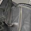 Standing Makeup Bag Organizer with 6 Brush Guards, Portable Makeup Organizer Bag for Travel, Stand Up Cosmetic Case with Brush Protectors (Black)