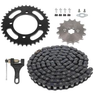 428 Chain 37 Tooth Rear Sprocket 76mm Front 16 Toothe 17mm with Chain Breaker for Chinese 50cc-190cc Pit Dirt Trail Quad Motor Bike ATV