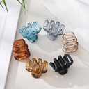 Butterfly Hair Clips: Flower Small Claw Clips for Women - 12pcs Matte Cute Hair Clips for Girls (Black + Gray + Dark Green + Light Brown + Coffee + Tortoise Shell)