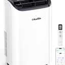 14,000 BTU Portable Air Conditioner with WiFi & Remote Control, Cools Up to 700 Sq.Ft, Auto-Evaporation Low Noise Portable AC Unit for Large Room, Office, Garage, White