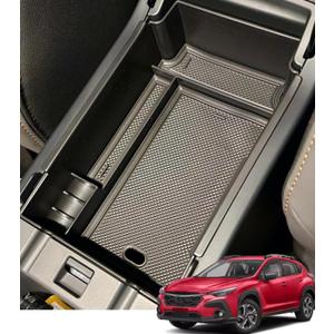 Vesul Compatible with Subaru Crosstrek Impreza 2024 2025 Center Console Armrest Storage Box ABS Tray Insert Organizer Glove Pallet Phone Holder