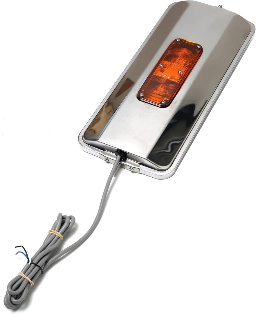 Stainless Steel Mirror, 7 x 16 inches, West Cost Mirror. Heated plus lights option (7X16 SS Heated, with Light)