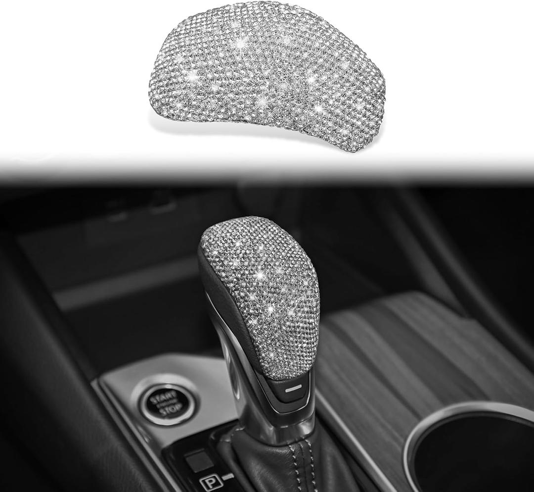 Bling Interior Accessories Gear Shift Knob Cover Trim Fit for Nissan Sentra Altima Kicks 2019 2020 2021 2022 2023.