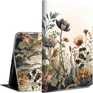 Case for Kindle Fire 7 Tablet case 2019/2017 Release 9th/7th Generation Lightweight Smart Case PU Leather Adjustable Stand Protective Cover with Auto Wake/Sleep - Floral Flowers