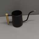 Watering Can for Indoor Plants, 35 oz/1000 ml Metal Stainless Steel Pot with Long Spout for House Plants Bonsai Outdoor Garden Flower Decorative (Black)