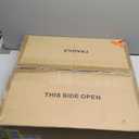 Farmhouse Wood Beaded Chandelier, 4-Light Boho Chandeliers Hanging Light Fixture with Hemp Ropes for Dining Room, Living Room, Bedrooms