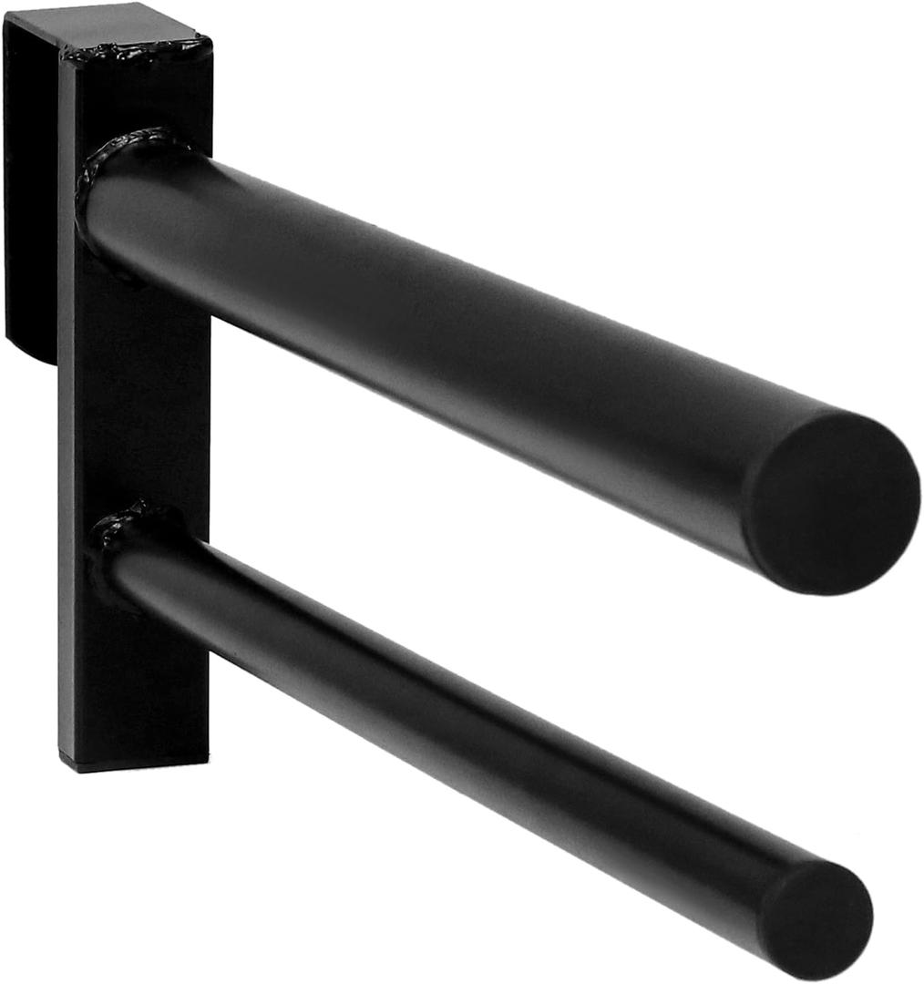 QWORK Removable Double Saddle Rack,Black - PVC Coated - One Size (1 Pack)