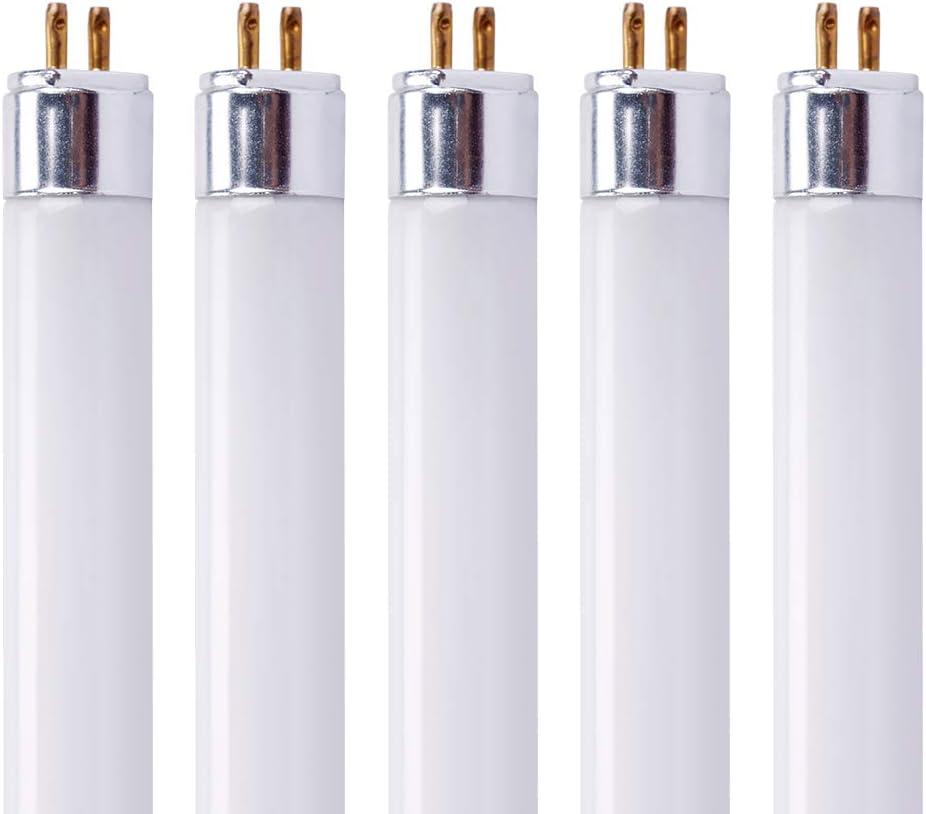 F54T5/865/HO Fluorescent Tube Light Bulb, 46 Inch, 54W, 6500K Daylight, 4200 Lumens, High Output, G5 Bi-Pin Base, 4FT T5 Grow Light Bulbs - 5 Pack