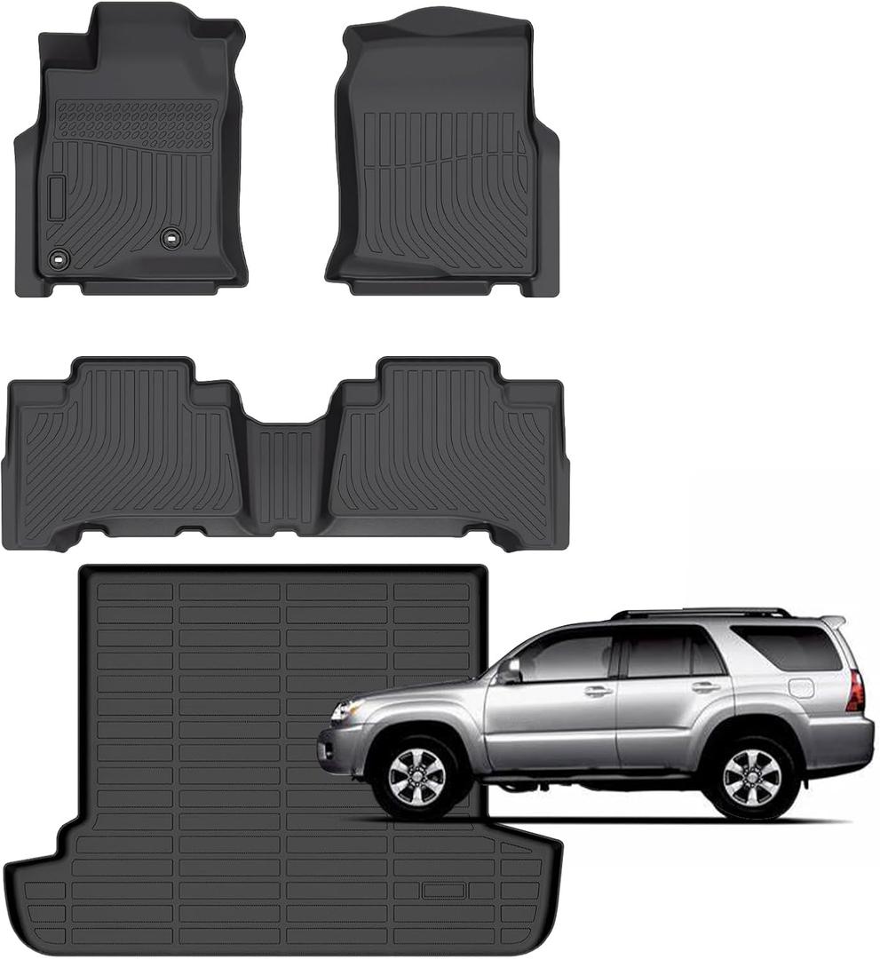 for Toyota 4runner Floor Mats 2003-2009,Car Mats for 4runner All Weather Floor Mats Cargo Liner Accessories Car Mat 2003 2004 2005 2006 2007 2008 2009