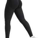 YEOREO Butt Lifting Leggings for Women Seamless Hidden Scrunch Workout Leggings 24" Baderiy Gym Yoga Booty Pants (Small, Black)