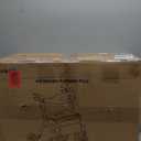 Rollator Walker with Seat, Tall Walkers for Seniors, 12" Big Rubber Wheels All Terrain Rollator Walker with Backrest, Built-in Cable, Foldable and Dual Adjustable Height for 5.3-7ft, Orange