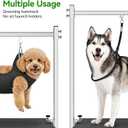 pickpiff Dog Grooming Table with Arm, 35.5" L×23.6" W x 30" H Foldable Heavy Duty Pet Grooming Station with Adjustable 33.5" Height Arm, Hammock & Nooses, Tray, Non-Slip Waterproof Tabletop