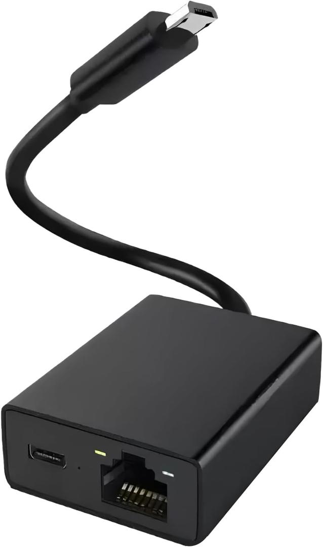 Ethernet Adapter for Fire TV Stick, Firestick Micro USB to RJ45 Ethernet Network Adapter Compatible with Chromecast Google Home Mini, 4K Fire TV and More Streaming Sticks