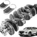 Engine Crankshaft and Bearings kit Compatible with Hyundai Santa Fe Sonata Tucson Kia Optima Sorento Sportage 2.4L, Replace 23111-2G200 23111-2G230