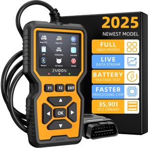 ZMOON ZM201 Professional OBD2 Scanner Diagnostic Tool, Enhanced Check Engine Code Reader with Reset OBDII/EOBD Car Diagnostic Scan Tools for All Vehicles After 1996, 2025 Upgraded (Yellow)