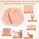 Shynek 72 Pcs Callus Pads Soft Felt Callus Cushion Pads for Bottom of Foot Self Adhesive Foot Callus Cushions, Corn Pads for Feet for Men and Women Pain Relief Foot Care, Beige, Oval Shape
