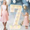 Ledido 4FT Marquee Light Up Numbers 7, Easy to Assemble Marquee Numbers 4 Feet Tall for Indoor & Outdoor Events, Large Lighted Number for Birthday Graduation Baby Shower Anniversary Party Decorations