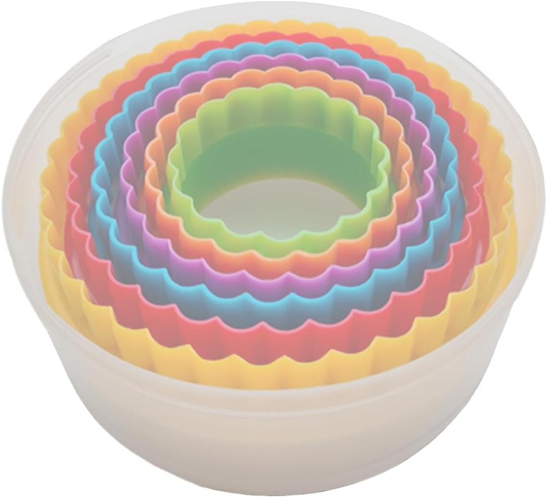 Cookie Cutter Set - 6 PCS Perfect for Baking Unique Flower, Round, and Circle Cookies