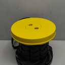 Collapsible Portable Stool, 440lbs Load Capacity Folding Stool with Adjustable Height, Carrying Strap - Telescoping Camping Stool for Camping, Hiking, Fishing, Travel, BBQ (Yellow)