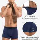 Mens Underwear Boxer Briefs, Breathable Modal Boxer Briefs for Men with Moisture Wicking, Soft Elastic Waistband 3" (M)