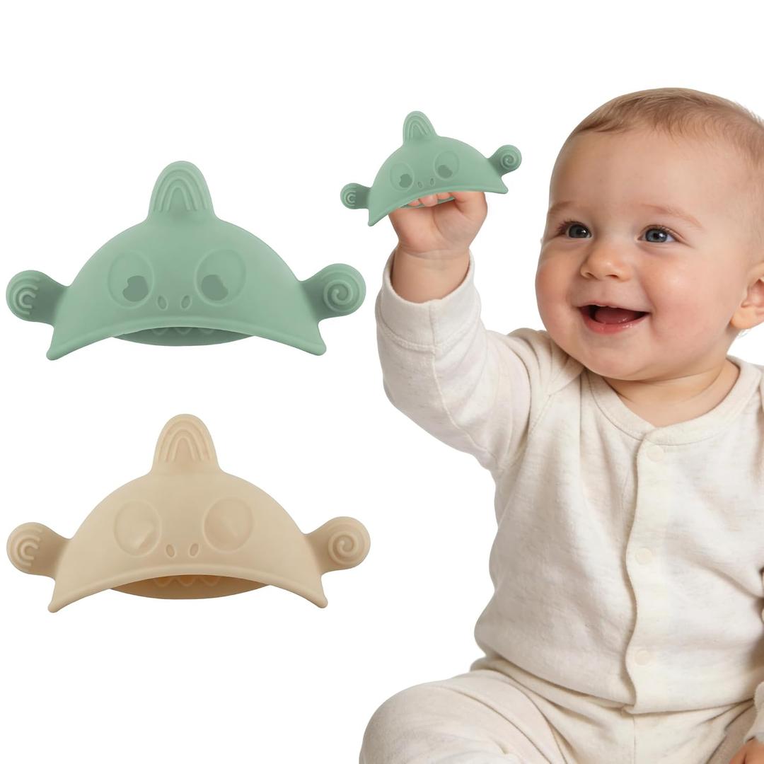 4 x Chuya Baby Teething Mittens 0 3 6 12 18 Months | Soft Silicone Chewable Gloves for Gum Pain Relief, Infant Sensory Toy, Newborn Gift for Boys & Girls