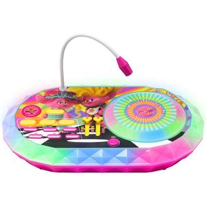eKids Trolls Band Together DJ Party Mixer Turntable Toy with Built in Microphone for Kids, for Fans of Trolls Toys for Girls
