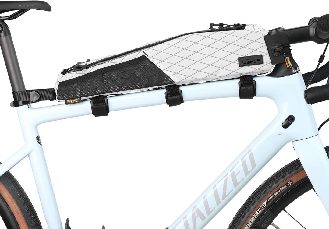 Rhinowalk Bicycle Top Tube Bag Bike Front Frame Bag Waterproof Extra Long Cycling Accessories Upper Pipe Nylon Pouch Pack for Mountain Road Bike
