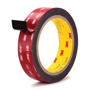 3M Double Sided Tape 1"16.4ft 5925 Black Mounting Tape Heavy Duty Waterproof Foam Tape Strong Adhesive for RV LED Strip Light Dcor