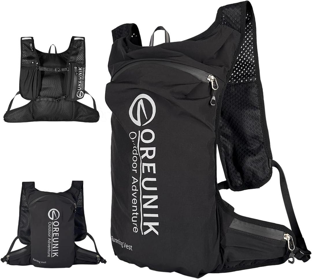 Running Vest,7L Lightweight Reflective Hydration Vest,Adjustable Running Hydration Backpack with Phone Holder,for Women Men for Hiking Cycling Marathon
