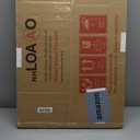 LOAAO 20X30 Inch Brushed Nickel Bathroom Mirror, Rounded Rectangle Silver Metal Frame Mirror, Brushed Nickel, Anti-Rust, Shatter Proof, Hangs Horizontally or Vertically