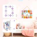 Kingci Fabric Flower Bouquets DIY Kit, 2025 Creative Flower Making Kits for Toddler Girls 117PCS Educational Arts and Craft Kits for Kids, Birthday Christmas Gifts for Girls Boys Teens (Purple)