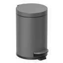 Cesun 1.2 Gallons Small Gray Trash Can, Bathroom Garbage Can with Lid and Foot Pedal, Mini Round Wastebasket for Bathroom, Bedroom, Office, 4.5 Liters / 1.2 Gallons, Gray