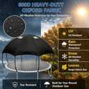 Trampoline Cover 12FT Waterproof Heavy Duty – All-Weather Outdoor Dome Tent with Clear PVC Skylight, Support Poles, Fits Round Trampolines as Trampoline Tent Cover