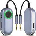 Bluetooth Transmitter Receiver for 2 AirPods or BT Devices, 2-in-1 Wireless Bluetooth Adapter for Headphones, 3.5mm Aux Audio Jack Adapter for in-Flight TV Car Home Stereo System