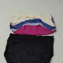 Fruit of the Loom Women's No Show Seamless Underwear, Amazing Stretch & No Panty Lines, Nylon-Plus Size Brief-5 Pack-Black/ White/ Blue, 9 Plus