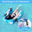 Inflatable Pool Float Chair - Pool Floats Adult Heavy Duty, Water Floating Lounge Chairs, Blow up Floaties Adults for Summer Fun Party Lake Beach