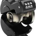 Door Knob Lockout Device Cover to Disable Doorknob/Faucet/Water Valve Hose Door Handle Temporary Lock for Bedroom Door from Outside Lock Door Handle Without Drilling (Black)