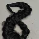 TOECWEGR Synthetic Hair Braided Headband Classic Chunky Wide Plaited Wedding Fluffy Braids Wig Women Girl Beauty Accessory