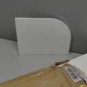 Furinno PASIR Book Shelf, 5-Tier Corner Bookshelf, Open Shelves Bookcase 9.3 x 12 x 51.7, for Living Room, Bedroom, Home Office, White