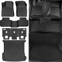 Naibeve Floor Mats for Audi Q7 / SQ7 5 Seats 2017-2024 2025 - All Weather for Audi Q7 Floor Mats Cargo Mat Trunk Liner Cargo Liner