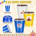 100 Pcs 2 oz Carnival Circus Shot Glasses with Stickers Disposable Plastic Cups for DIY at Circus Themed Party Supplies Carnival Events Birthday Celebrations