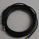 GE RG6 Coaxial Cable, 25 ft. F-Type Connectors, Quad Shielded Coax Cable, 3 GHz Digital, In-Wall Rated, Ideal for TV Antenna, DVR, VCR, Satellite, Cable Box, Home Theater, Black, 33531