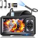 Endoscope Camera with Light & 32GB Card, 1080P HD Borescope Inspection Camera 4.3" IPS Screen, 5.5mm IP67 Waterproof Probe with 6 Adjustable LEDs,16.4FT Semi-Rigid Cable, Tools, Gadgets for Men
